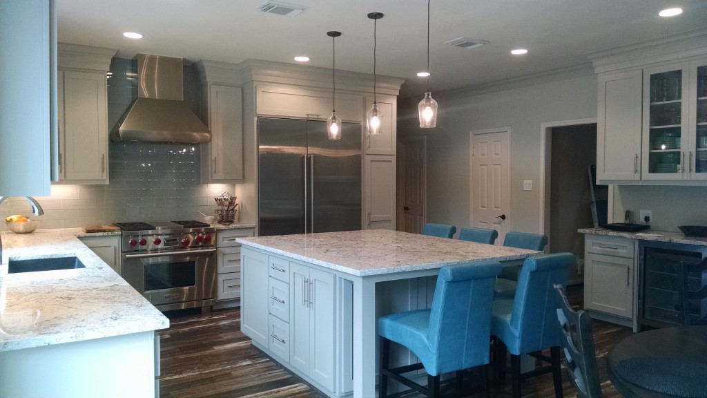 Blue & Brass Kitchen Remodel - Transitional - Kitchen - Houston - by  Wamhoff Design, Build